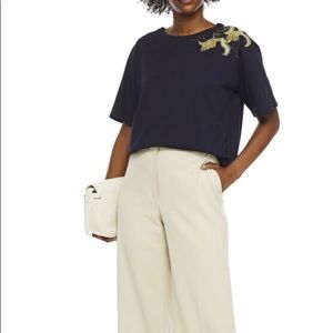 Sandro Ave Embellished jersey short, cotton size S